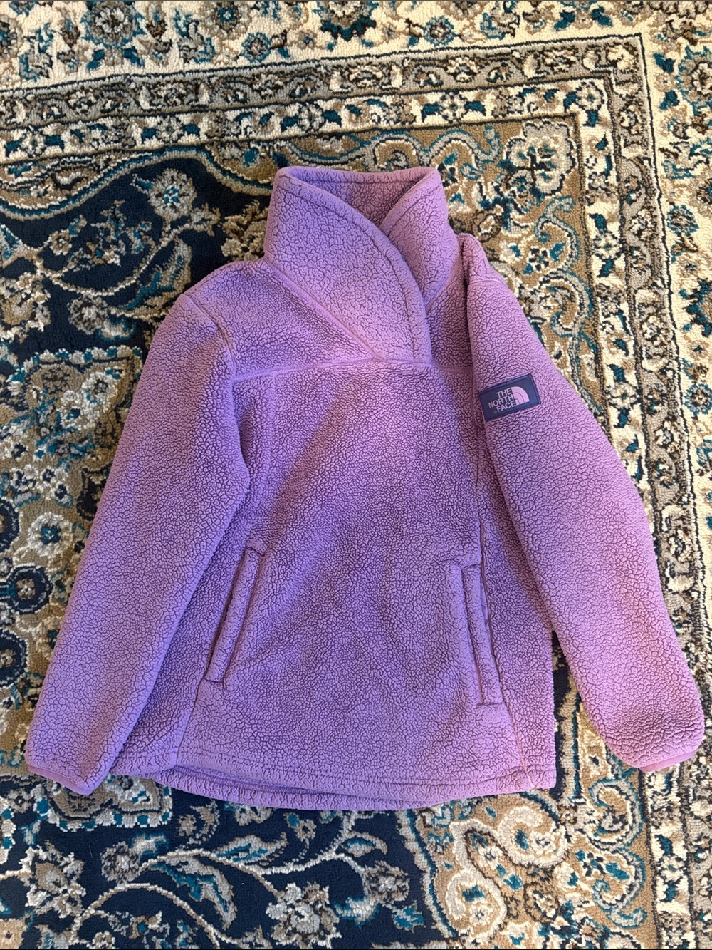 The North Face Lavender Sherpa Fleece Pullover